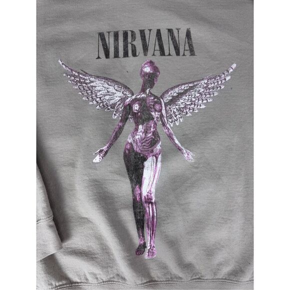 Nirvana in Utero crewneck Cream Sweatshirt Unisex Size Large‎ - Picture 5 of 11